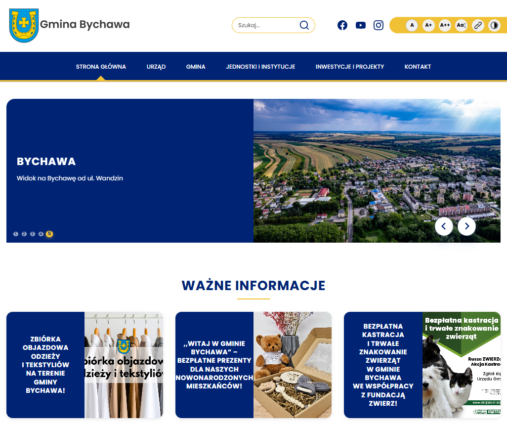 Podgląd realizacji strony urzędowej